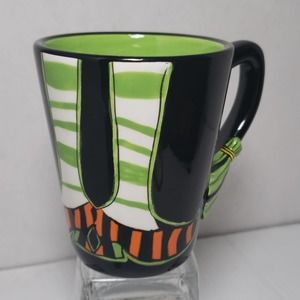 Hausenware Witch Legs & Broom Coffee Cup Mug